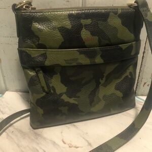 Mark And Graham Camo Crossbody Leather Bag
